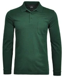 RAGMAN Langarm-Poloshirt Polo Softknit Grün/Dunkelgrün