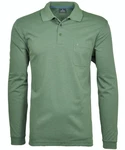 RAGMAN Langarm-Poloshirt Polo Softknit Grün/Dunkelgrün/Hellgrün/Türkis