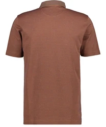 RAGMAN Poloshirt Softknit Braun/Rot/Orange