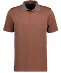 RAGMAN Poloshirt Softknit Braun/Rot/Orange