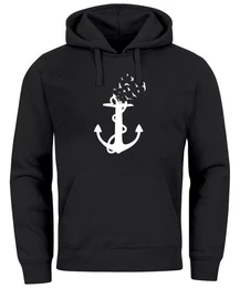 Hoodie Hoodie Herren Print Aufdruck Trend Anker Vgel Motiv Norden Meer