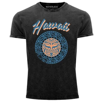 Neverless Print-Shirt Herren T-Shirt Hawaii Tattoo Tribal Maui Ethno Style Blau/Gelb/Dunkelblau Neverless Print-Shirt Herren T-Shirt Hawaii Tattoo Tribal Maui Ethno Style Blau/Gelb/Dunkelblau
