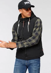 Lonsdale Zip-Up Weste Polmear Hellblau/Schwarz/Orange