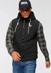 Lonsdale Zip-Up Weste Polmear Hellblau/Schwarz/Orange