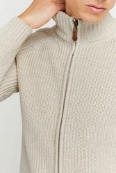 !Solid Strickjacke SDXenos Cardigan mit Troyerkragen Khaki/Beige/Braun