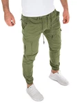 Yazubi Cargohose Elijah Cargo Chino Tapered-Form Dunkelgrün/Khaki
