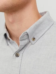 JACK & JONES Hemd 'JJEClassic' Grau/Hellgrau