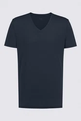Mey Kurzarmshirt Serie Dry Cotton Dunkelblau/Blau/Hellblau