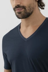 Mey Kurzarmshirt Serie Dry Cotton Dunkelblau/Blau/Hellblau