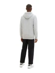TOM TAILOR Hoodie QUILTED HOODIE Grau/Hellgrau/Weiß/Schwarz