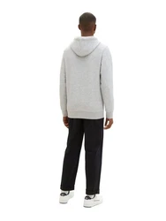 TOM TAILOR Hoodie QUILTED HOODIE Grau/Hellgrau/Weiß/Schwarz