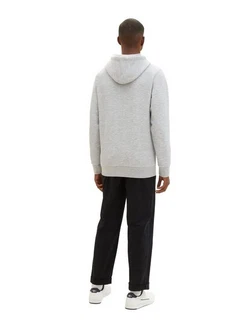 TOM TAILOR Hoodie QUILTED HOODIE Grau/Hellgrau/Weiß/Schwarz