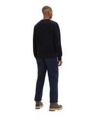 TOM TAILOR Sweatshirt QUILTED SWEAT Dunkelblau/Schwarz/Blau