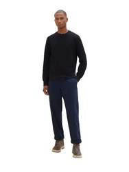 TOM TAILOR Sweatshirt QUILTED SWEAT Dunkelblau/Schwarz/Blau