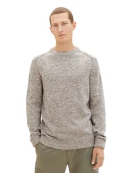 TOM TAILOR Strickpullover CREWNECK KNIT Khaki