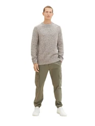TOM TAILOR Strickpullover CREWNECK KNIT Khaki