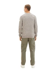 TOM TAILOR Strickpullover CREWNECK KNIT Khaki