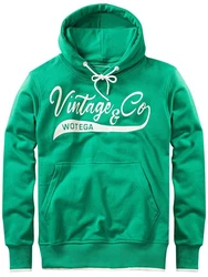 WOTEGA Kapuzenpullover Sweat Hoodie WT Star Dunkelgrün/Grün/Türkis