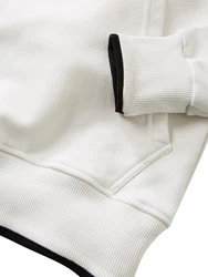 WOTEGA Kapuzenpullover Sweat Hoodie WT Star Creme/Weiß