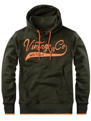 WOTEGA Kapuzenpullover Sweat Hoodie WT Star Dunkelgrün/Grün