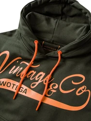 WOTEGA Kapuzenpullover Sweat Hoodie WT Star Dunkelgrün/Grün
