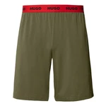HUGO Pyjamashorts Linked Short Pant Dunkelgrün/Khaki/Grün