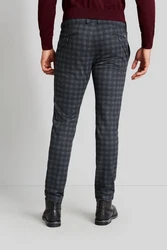 bugatti Chinohose Karo-Prints mehrfarbig