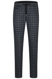 Chinohose mit mehrfarbigen Karo-Prints
