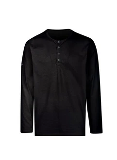 Trigema Longsleeve Langarmshirt mit Knopfleiste schwarz Trigema Longsleeve Langarmshirt mit Knopfleiste schwarz