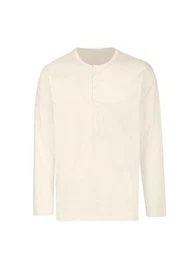 Longsleeve Langarmshirt mit Knopfleiste (1-tlg)