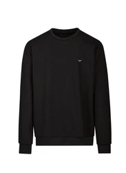 TRIGEMA Herren Sweatshirt Waffeloptik 619501 schwarz