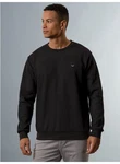 TRIGEMA Herren Sweatshirt Waffeloptik 619501 schwarz