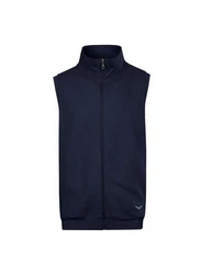 Trigema Steppweste TRIGEMA Weste aus bequemem Sweat-Material blau/navy