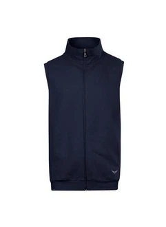Trigema Steppweste TRIGEMA Weste aus bequemem Sweat-Material blau/navy