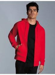 Trigema Sweatjacke mit Kapuze rot