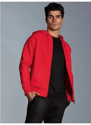 Trigema Sweatjacke mit Kapuze rot