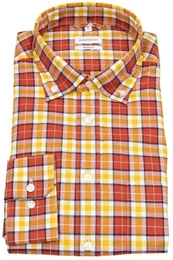 Karohemd Regular leicht tailliert Button-Down-Kragen