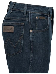 Wrangler Texas Stretch Jeans Regular Fit Authentic Straight Dunkelblau/Blau