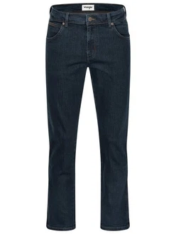 Wrangler Texas Stretch Jeans Regular Fit Authentic Straight Dunkelblau/Blau