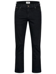 Wrangler Texas Stretch Jeans Regular Fit Authentic Straight Dunkelblau/Schwarz