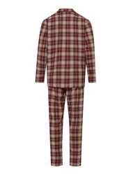 Hanro Pyjama Cozy Comfort Rot/Bordeaux/Dunkelrot/Braun
