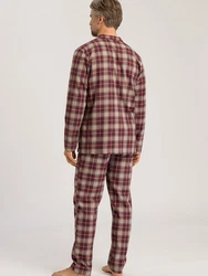 Hanro Pyjama Cozy Comfort Rot/Bordeaux/Dunkelrot/Braun