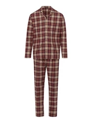Hanro Pyjama Cozy Comfort Rot/Bordeaux/Dunkelrot/Braun