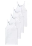 Schiesser Unterhemd Cotton Essentials Feinripp Weiß/Creme