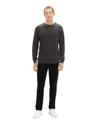 TOM TAILOR Chinohose Four-Pocket-Style Dunkelgrau/Schwarz/Grau