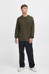 !Solid Strickpullover SDGIA Dunkelgrün
