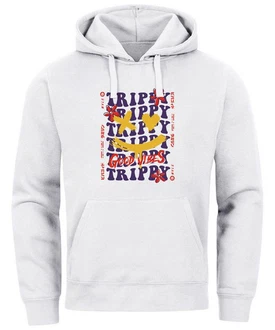 Neverless Hoodie Drip Face Smile Good Vibes Herz Blumen Collage Fashion Grau/Weiß/Mischfarben/Beige/Gelb Neverless Hoodie Drip Face Smile Good Vibes Herz Blumen Collage Fashion Grau/Weiß/Mischfarben/Beige/Gelb