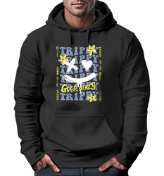 Neverless Hoodie Drip Face Smile Good Vibes Herz Blumen Collage Fashion Dunkelblau/Schwarz/Dunkelgrau