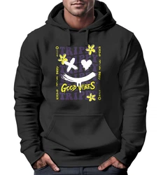 Neverless Hoodie Drip Face Smile Good Vibes Herz Blumen Collage Fashion Schwarz/Weiß/Rot/Grau