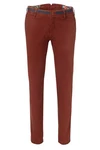 MMX Chinohose mit Ripsband Braun/Rot/Dunkelrot